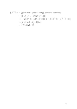 Integral Substituicao Trigonometrica