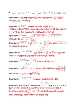 Integrals With Inverse Trigonometric Functions