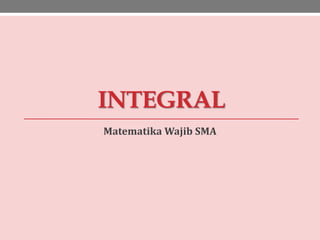 INTEGRAL
Matematika Wajib SMA
 