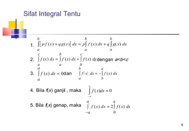 Integral Tentu