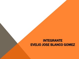 INTEGRANTE 
EVELIO JOSE BLANCO GOMEZ 
 