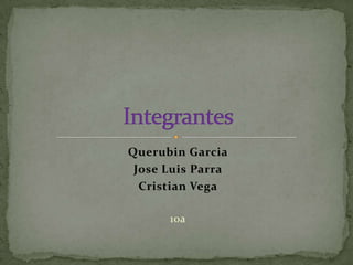 QuerubinGarcia Jose Luis Parra Cristian Vega 10a Integrantes 