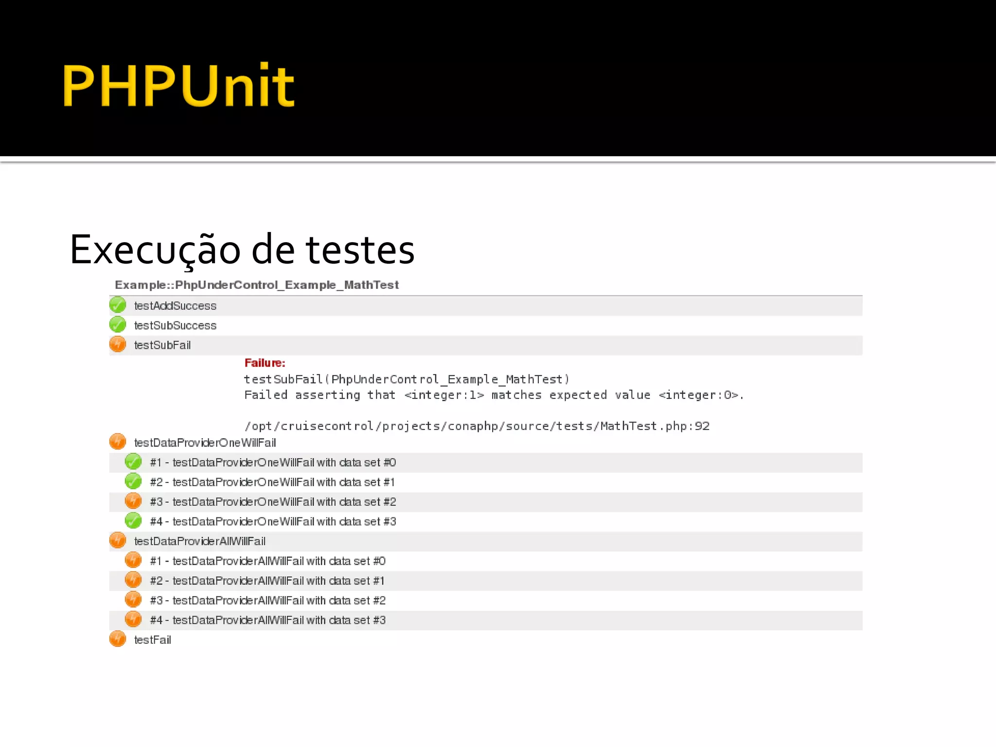 Integração Contínua com Cruise Control e phpUnderControl