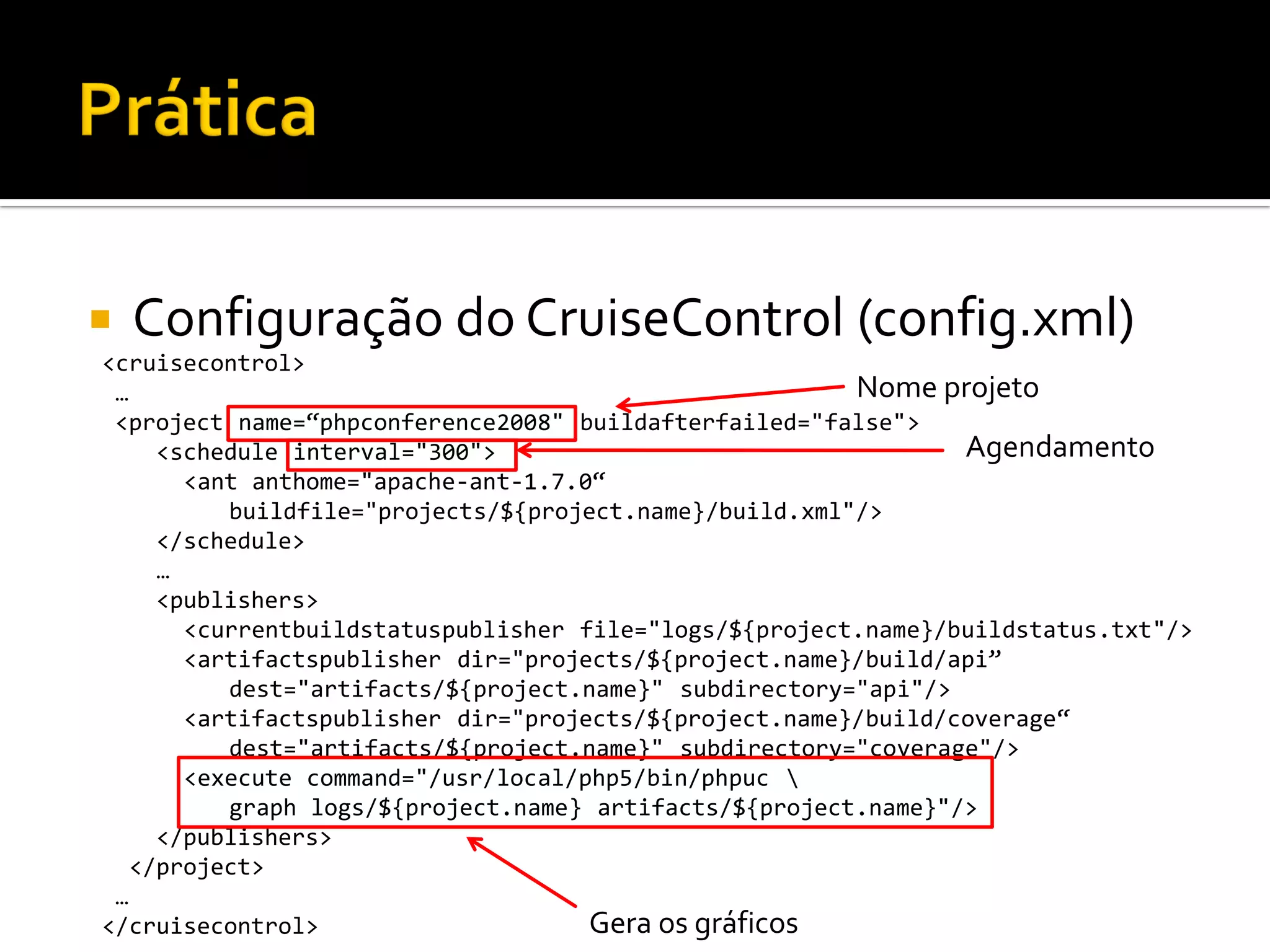 Integração Contínua com Cruise Control e phpUnderControl