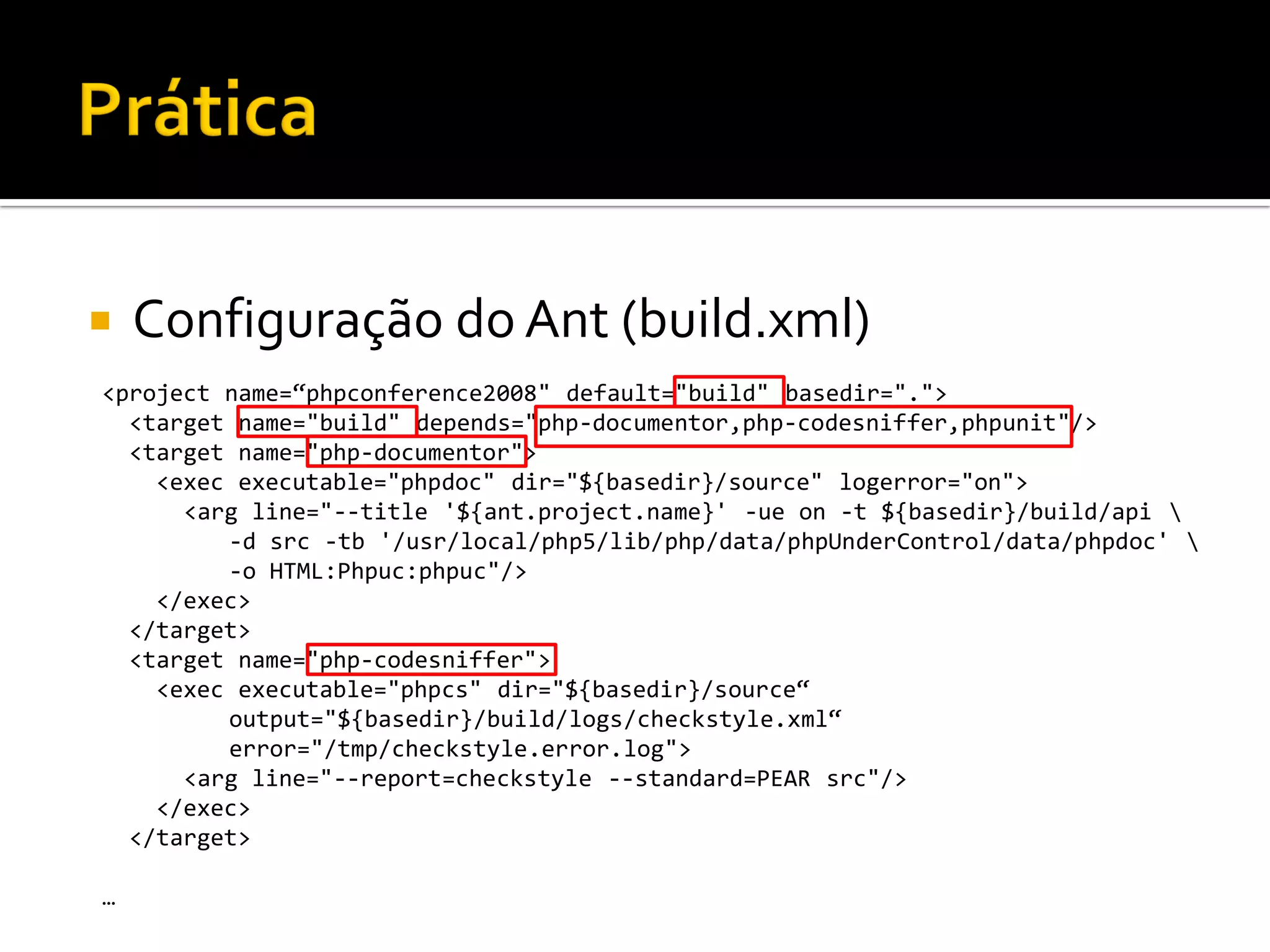 Integração Contínua com Cruise Control e phpUnderControl