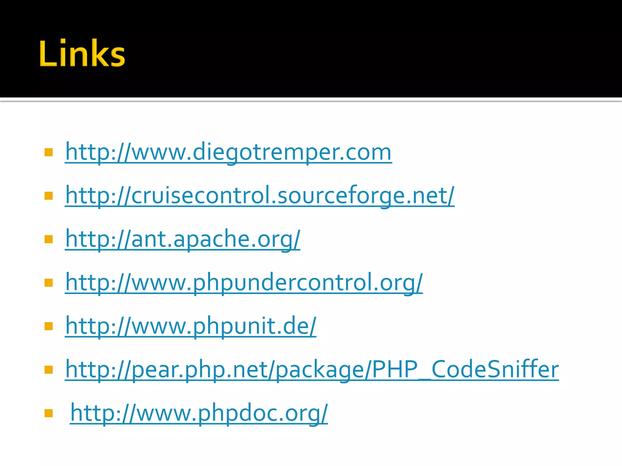 Integração Contínua com Cruise Control e phpUnderControl
