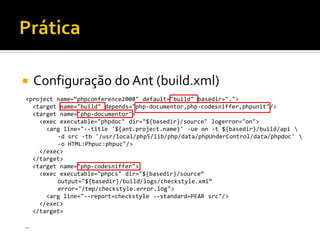 Integração Contínua com Cruise Control e phpUnderControl