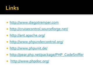 Integração Contínua com Cruise Control e phpUnderControl