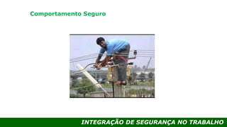 INTEGRAÇÃO DE SEGURANÇA NO TRABALHO
Comportamento Seguro
 