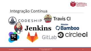 3
PROFESSOR: LEONARDO VITAZIK NETO
ALUNO: OSMAR PETRY
Cetro Universitário Católica Santa Catarina
Integração Contínua
 
