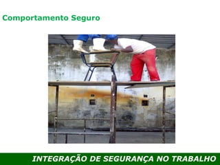 INTEGRAÇÃO DE SEGURANÇA NO TRABALHO
Comportamento Seguro
 