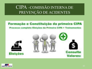 33
CIPA –COMISSÃO INTERNA DE
PREVENÇÃO DE ACIDENTES
 