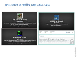 Una cuenta de Twitter para cada curso
@pazgonzalo
 