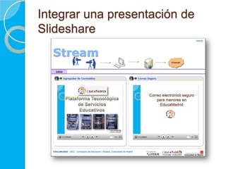 Integrar una presentación de
Slideshare
 