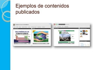 Ejemplos de contenidos
publicados