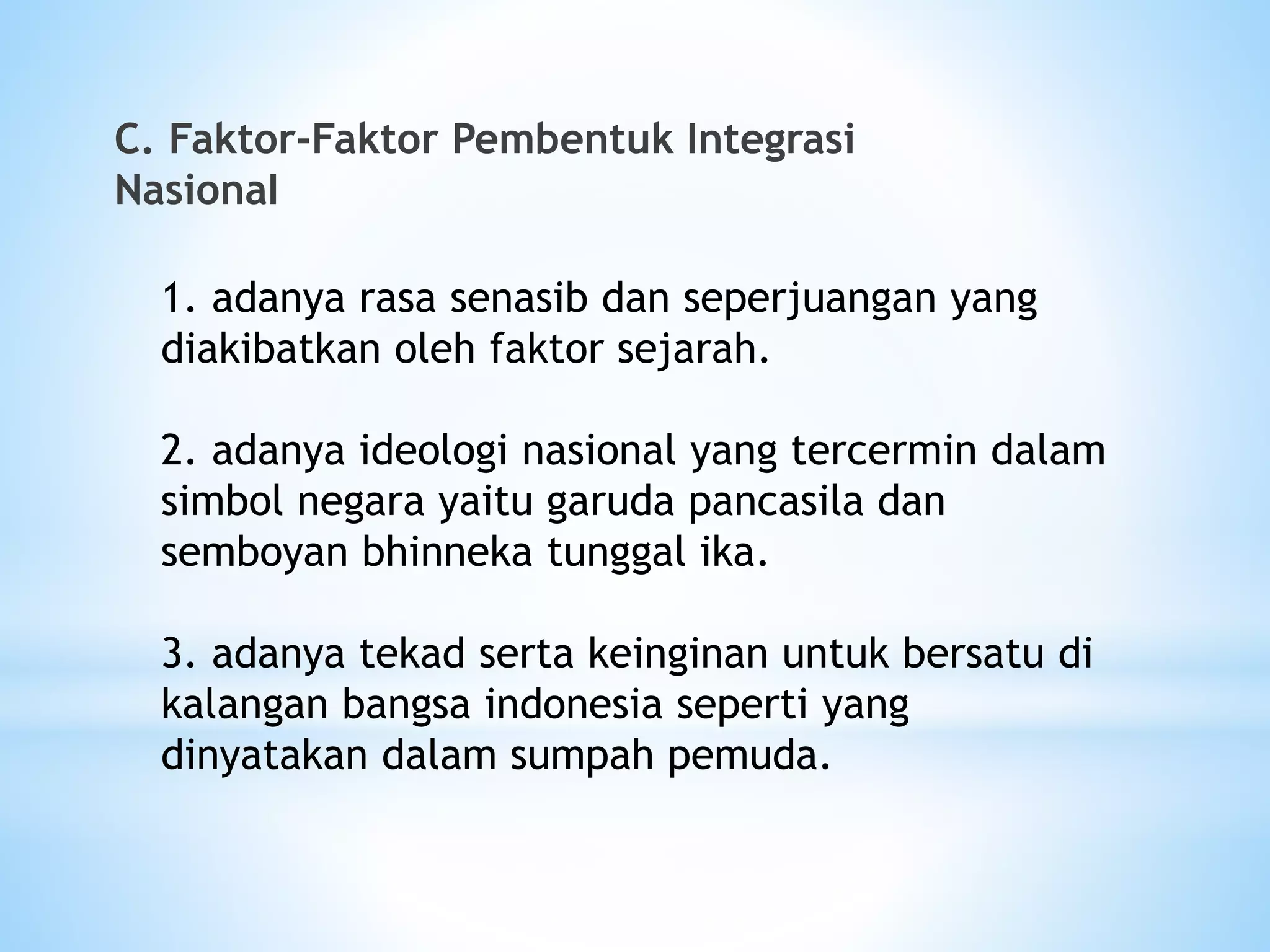 Integrasi nasional bhineka tunggal ika PPTX
