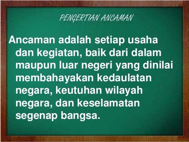Ancaman Terhadap Integrasi Nasional Ancaman Terhadap Integrasi Nasional