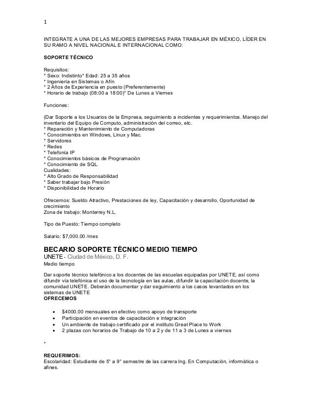Trabajos De Lunes A Viernes Bien Pagados