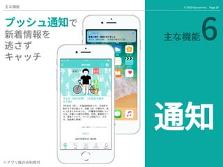 Page.24© 2020 Gaccom Inc.主な機能
主な機能6
通知
プッシュ通知で
新着情報を
逃さず
キャッチ
※アプリ版のみ利用可
 