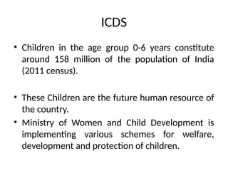 Comprehensive Overview of the Integrated Child Development Services ...