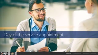 TRANSITION > COMMUNICATION > EVALUATION > CONCLUSION
Day of the service appointment ...
 