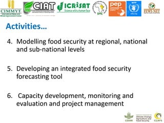 Integrated agricultural production and food security forecasting system ...