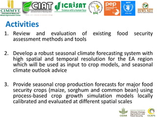 Integrated agricultural production and food security forecasting system ...