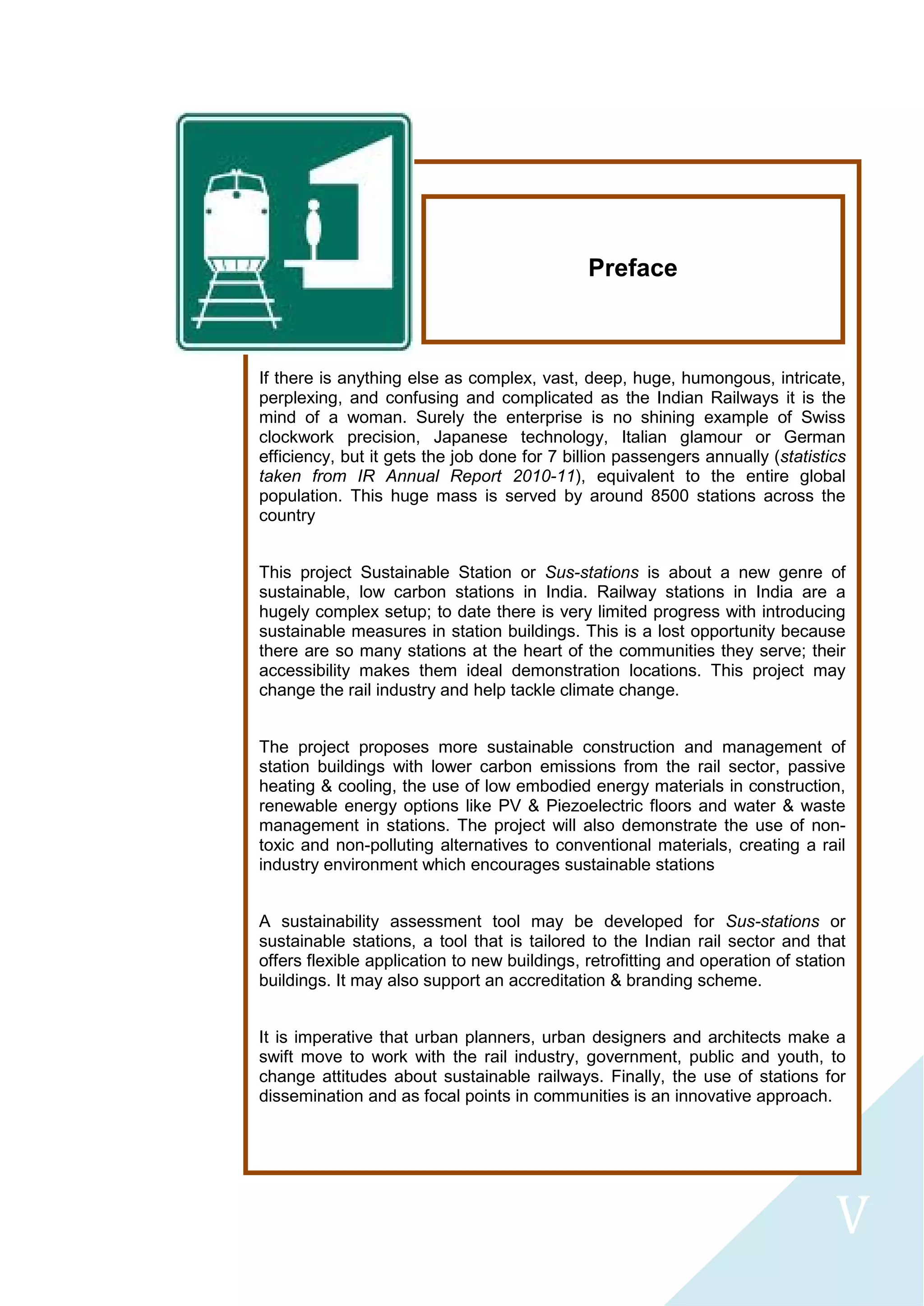 Integrated approach to sustainable development of indian railway ...