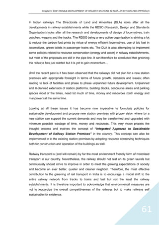 Integrated approach to sustainable development of indian railway ...