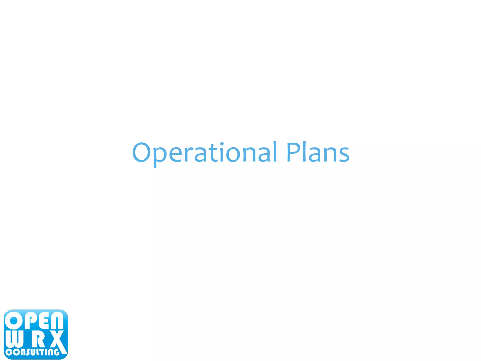 Operational 
Plans 
 