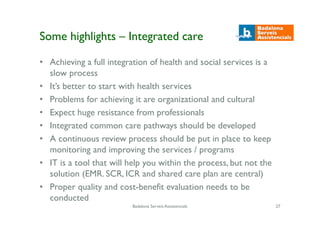 BSA: Integrated care delivery model | PDF