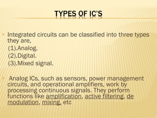 Integrated circuits | PPT