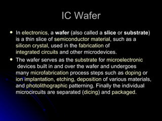 Integrated circuit wafer | PPT