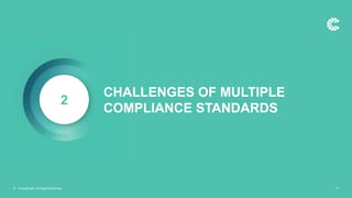 CHALLENGES OF MULTIPLE
COMPLIANCE STANDARDS
2
© ControlCase. All Rights Reserved. 11
 