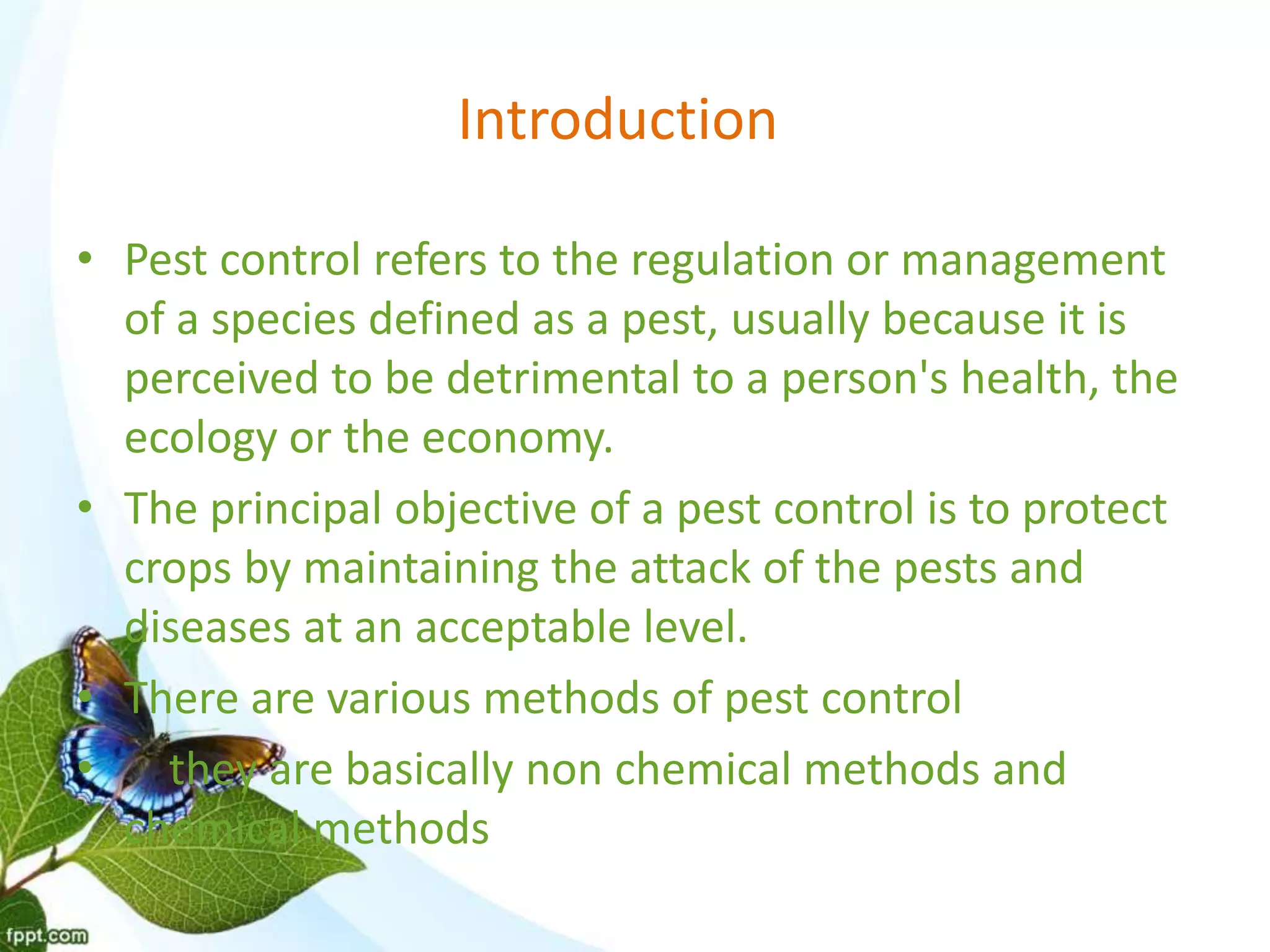 Chemical control of pest management | PPTX | Gardening | Home & Garden