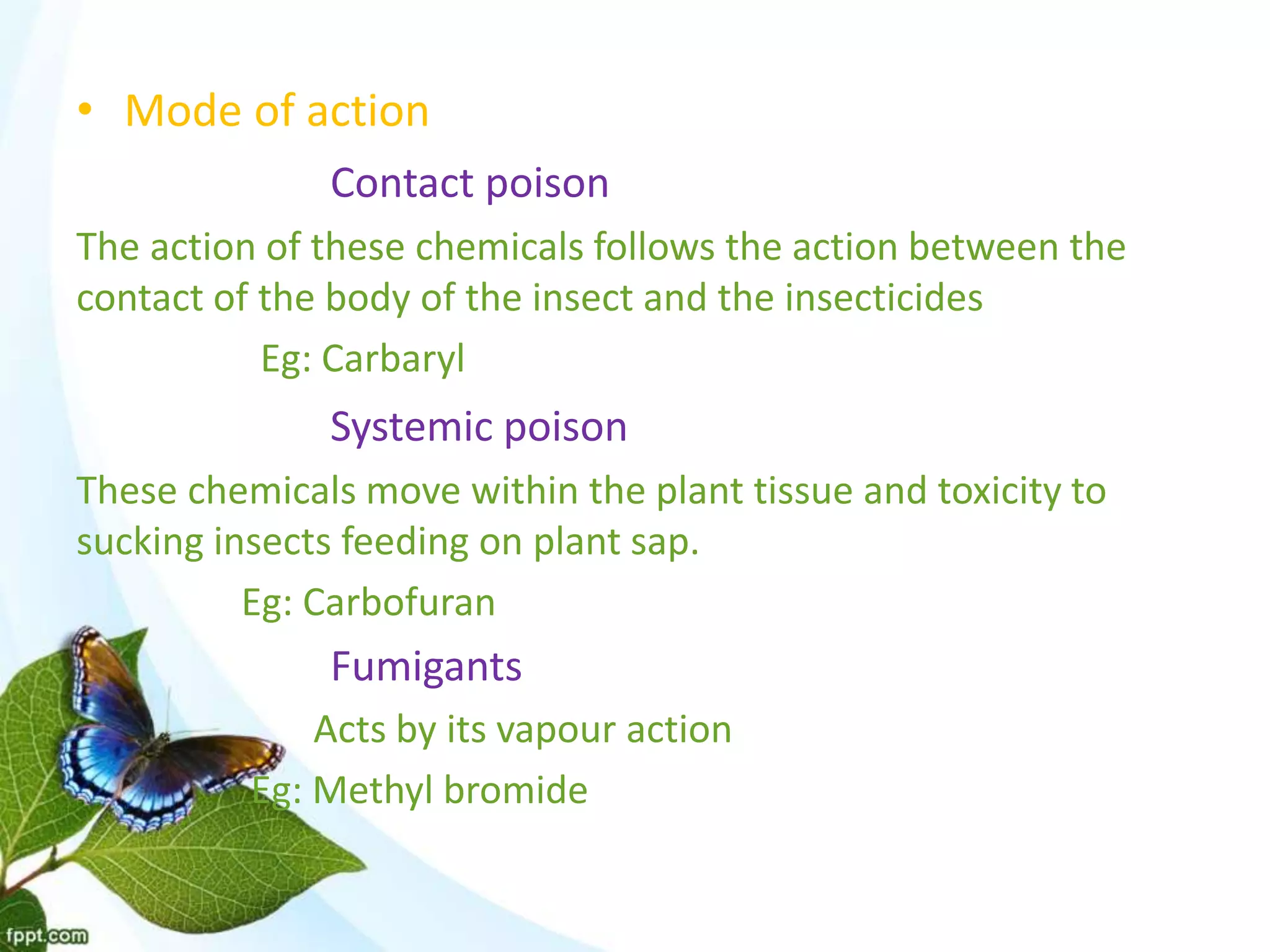 Chemical control of pest management | PPTX