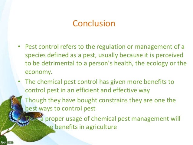 Chemical control of pest management