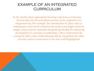 Integrated Curriculum/Program Multimedia Presentation | PDF