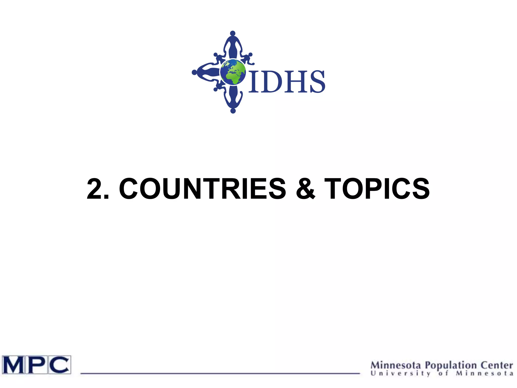2. COUNTRIES & TOPICS
 