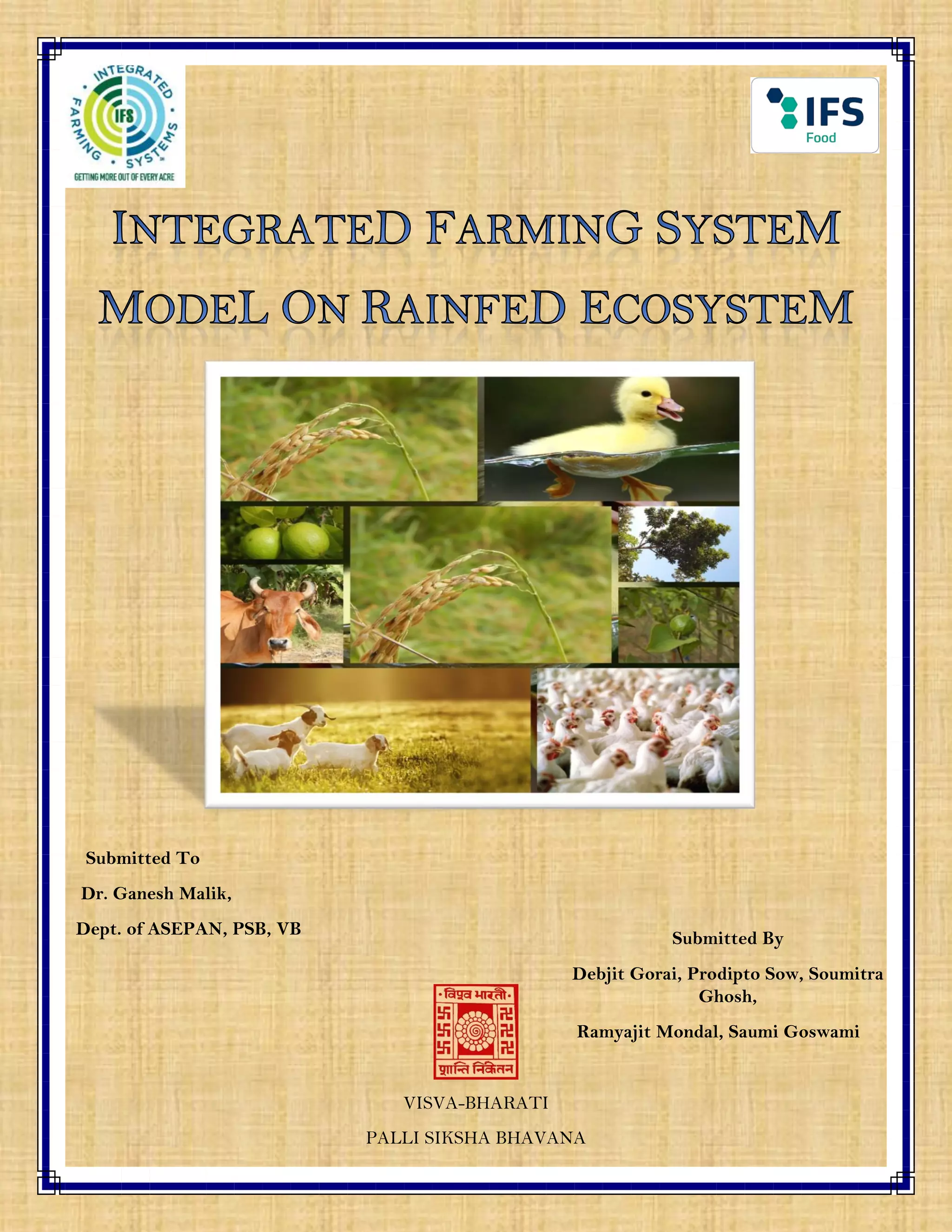 Integrated farming system IN rainfed ecosystem PDF