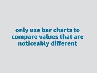 only use bar charts to
compare values that are
noticeably diﬀerent
 