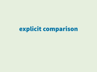 explicit comparison
 