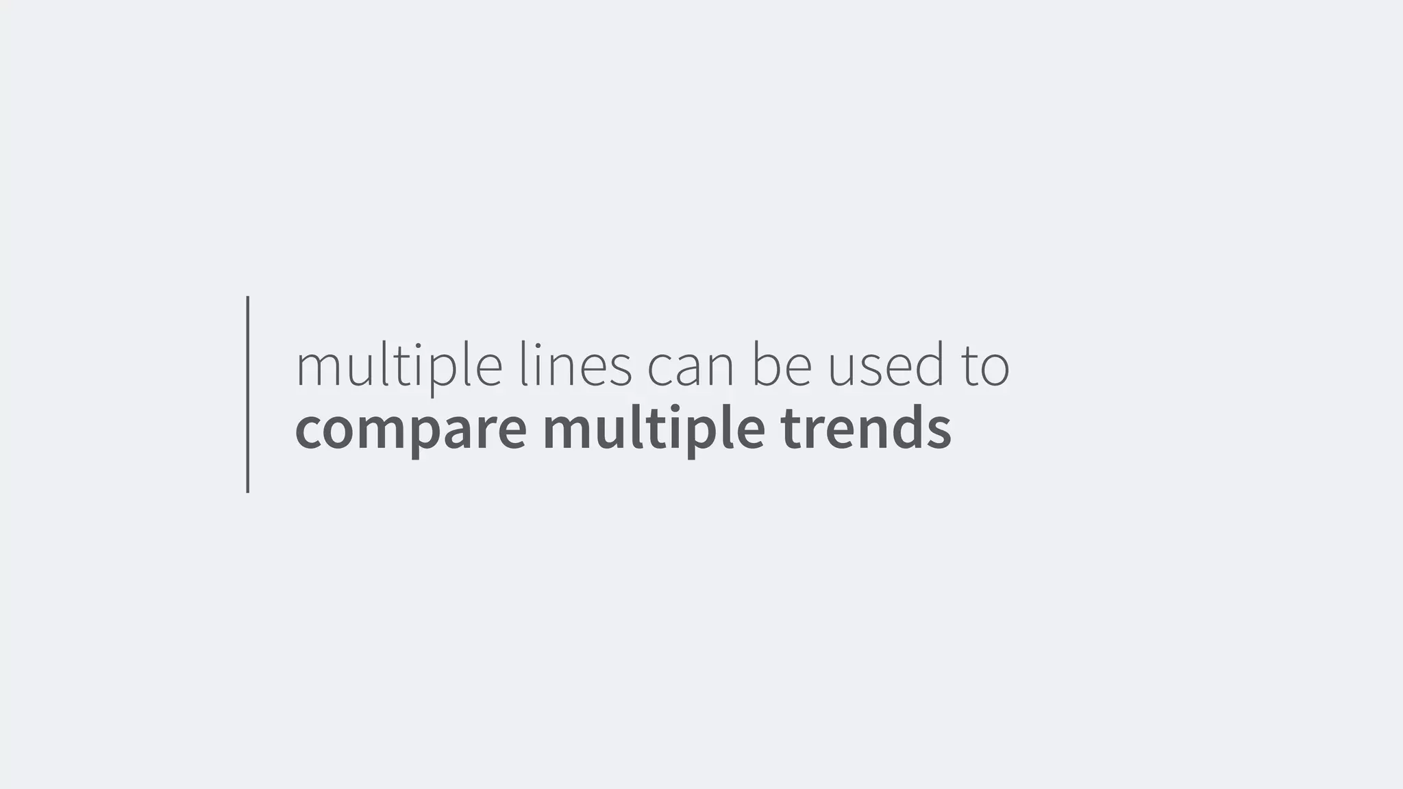 multiple lines can be used to
compare multiple trends
 