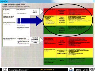 IMCI Lecture 1Alexandria University EMRO- WHO
 
