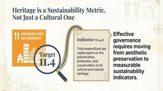 Heritage Governance and Sustainable Development Goals (SDGs ...