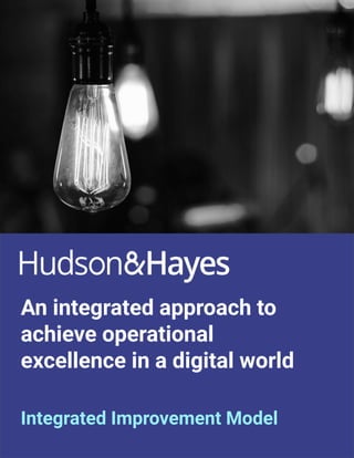 An integrated approach to
achieve operational
excellence in a digital world
Integrated Improvement Model
1
 