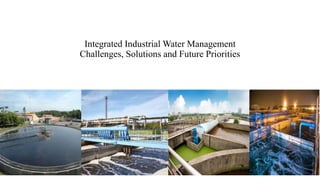 Integrated Industrial Water Management
Challenges, Solutions and Future Priorities
 