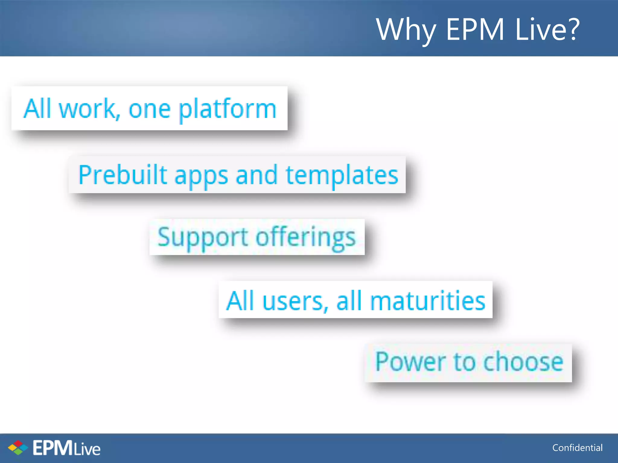 Why EPM Live?




           Confidential
 