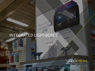 INTEGRATED LIGHTBOXES
Precision In Display
 