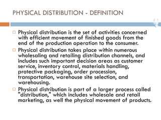 Integrated logistics and supply chain framework | PPT